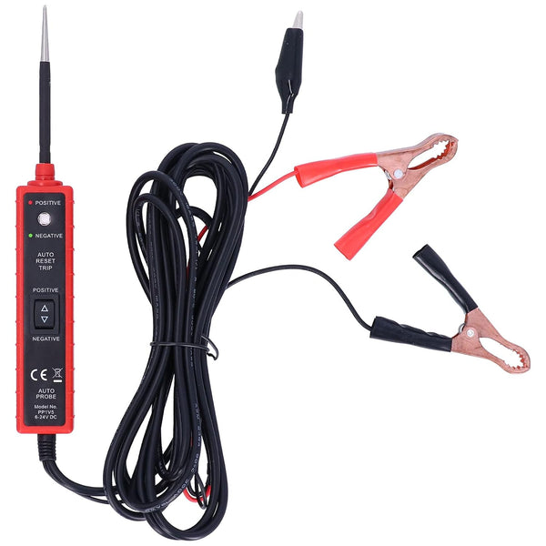 14.8ft Long Cable Auto Circuit Tester, 6-24V Voltage Detector with LED Indicator,