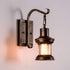 Bulb) Luling Vintage Glass Wall Sconce Fixtures, Rustic Nordic Glass Wall Light Fixtures Retro Metal Black Painting