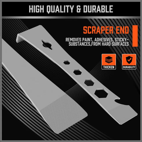 HORUSDY 2-Piece Pry Bar Scraper Set, Stainless Steel, 6-11/16 and 9-1/2 Flat