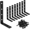 LuckIn 8 Pack Shelf Bracket, 5" x 3" L Brackets for Shelves,