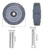 GLE2016 265 4 Inch) Push Cart Wheels, Heavy Duty PU Plate Caster Wheels Bearings Repair Kits, Shelf Replacement Wheels