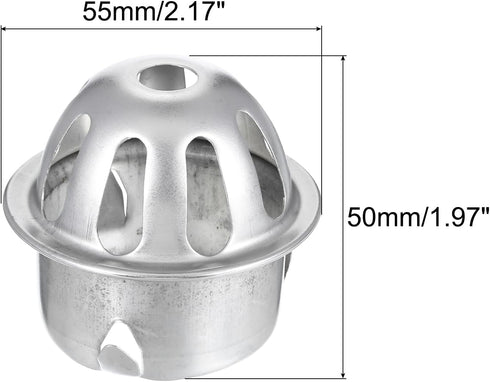 uxcell Gutter Guard Filter, 2.2 Inch Stainless Steel Downspout Guard Filter Strainer for Stops Leaves Blockage by uxcell