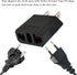 US Plug Adapter, Small European to US Plug Adapter, Black, EU to US Travel Power Plug Adapter (2-Pack)