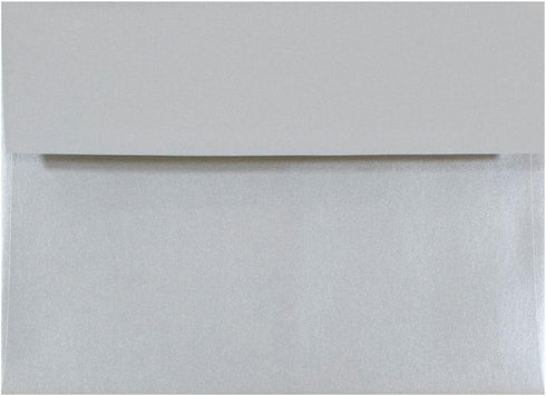 JAM PAPER A7 Metallic Invitation Envelopes, 5 1/4 x 7 1/4, Silver Stardream, 50/Pack