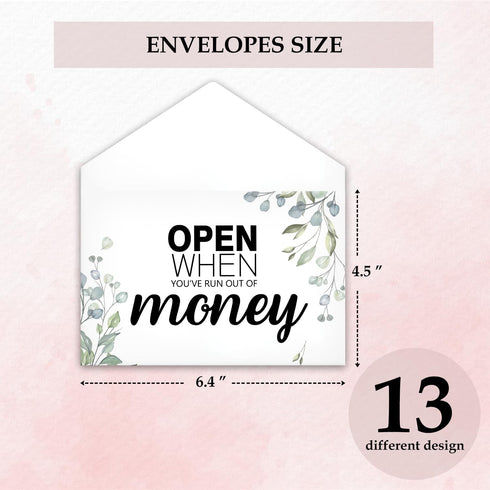 Open When you Envelope Set for Him Her, College Care Package Kit for Freshman College Teen, Daughter Son Leaving Home New Semester Gift, Motivational University 13 Pcs Envelope for Student-04 by Qssfdgg