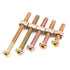 Hilitchi 100-Pcs M6 (40mm/50mm/60mm/70mm/80mm-Assortment Zinc Plated Crib Screws Hex Drive Socket Cap Furniture Barrel