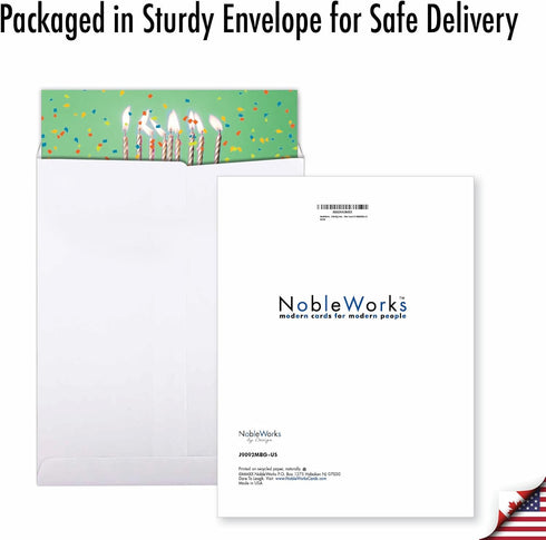 NobleWorks - 50th Big Funny Birthday Card (8.5 x 11 Inch) - Group Milestone Notecard for Year Old Birthday Congrats
