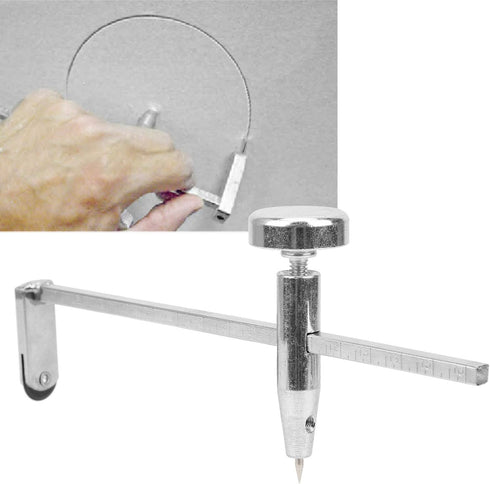 Dry Wall Circle Cutter: Stainless Steel Adjustable Pivot Point Tool for Cutting Round Holes in Dry Wall