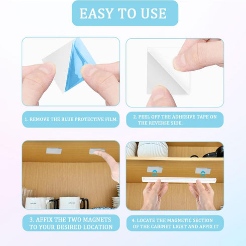 ZYMJBB Mount,10 Counter Under Cabinet Light Magnetic Replacement Metal Strips with Adhesive Backing Sticky Iron Strip