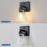 1-Light Dalouguan Bathroom Vanity Light, Black Modern Bathroom Lighting Fixtures with Clear Glass Shade, Farmhouse Wall