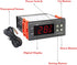 STC-1000 Digital Temperature Controller, AC 10A 110V-220V with NTC Sensor Probe (1 Pack)