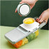 CJNDYFXCA 2) Multifunctional Stainless Steel Vegetable Shredder and Cutter - Compact Potato and Cucumber Slicer