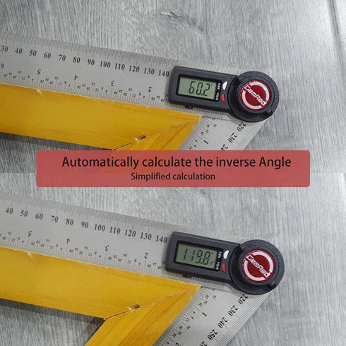 GemRed Digital Angle Finder Tool, 2 in 1 Angle Gauge, 7inch/200mm Stainless Steel Protractor