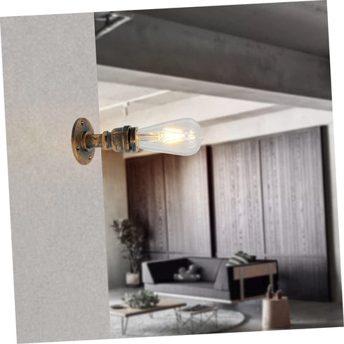 KALLORY Vintage Rustic Wall Sconce - Iron Light Fixture for Home