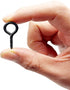 WANBAO 100 Pcs 1 Inch Small Screw Eyes, Metal Screw Hooks Fasteners Hardware Tools in Black