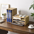 KIRIGEN Wooden Desktop Organizer, Paper Storage Letter Tray File Sorter, 3 Layer Trays for Home Office Accessories,