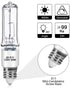 4-Pack JDE11 120V 50W Bulbs, E11 T4 Bulb, 600LM 2700K Dimmable Halogen Mini Candelabra Base Light Warm White