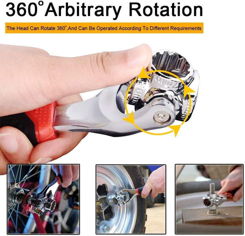 Universal Wrench 48 in 1 Multifunction Socket Wrench Tool with 360 Degree Rotating Head