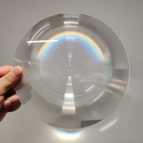 200mm (7.9''), 200mm, 200mm) Fresnel Lens Magnifier, Diameter Focal Length Acrylic Lens (not Glass), for Physics