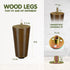Yes4All 4 Inches Set 4 Round Wood Furniture Legs of - Wooden Replacement Feet for Couch, Bed, Bench - Adjustable Sofa
