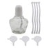 150ml Alcohol Burner Lamp, Glass Lab Bunsen Burners with 5 Replacement Wicks and 3 Funnel