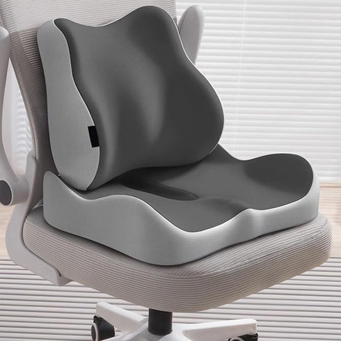 Tophacker Office Chair Cushion & Back Support, Lumbar Support Pillow, Memory Foam, Non Slip Sitting and Back Rest