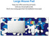 Navy Blue White Mouse Pad, Anime Cool Geometric Japanese Extended Desk Mat 80X30 cm for Gaming Laptop