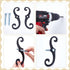 8Pcs 6.3 Inches UNICRAFTALE S Style Shutter Dogs Hardware Decorative Shutter Dog Holders with Attachment Hardware Black