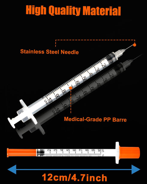 1ml 30G 5/16" 8mm U-100 20 Pack Syringe, Lab Supplies, Individually Wrapped
