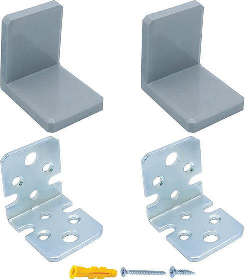 MR.BRACKET MR BRACKET L Bracket, Gray Shelf Brackets Pack of 2, Heavy Duty