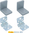 MR.BRACKET MR BRACKET L Bracket, Gray Shelf Brackets Pack of 2, Heavy Duty