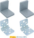 MR.BRACKET MR BRACKET L Bracket, Gray Shelf Brackets Pack of 2, Heavy Duty