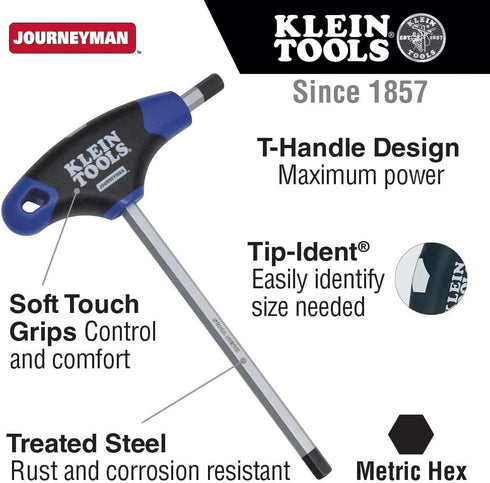 Klein Tools JTH9M2 2 mm Hey Key, Journeyman T-Handle, 9-Inch by Klein Tools