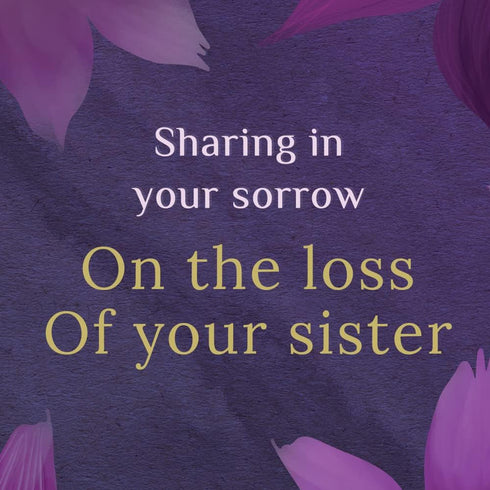 Prime Greetings Sympathy Card for Loss of Sister, Eco-Friendly Thick Card Stock with Premium Envelope, 5in x 7.75in