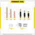 270Pcs 3 in 1 Furniture Connecting Kit with 3 Sizes Wood Dowel Pins, Nickel Plated Cam Lock Nuts Fittings Pre-Inserted Nut Screws Bolts Fasteners Connectors for Furniture Cabinets Drawer