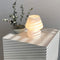 LongTN Translucent Table Mushroom Lamp Italian Style Modern Striped Glass Bedside Lamps Desk