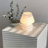 LongTN Translucent Table Mushroom Lamp Italian Style Modern Striped Glass Bedside Lamps Desk
