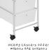 Honey-Can-Do 3-Drawer Plastic Storage Cart on Wheels, Silver