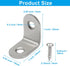 MangoOrder 20 Pack 90 1x1x0.6 Inch Degree Bracket, Stainless Steel Corner Braces with Screws, Heavy Duty L Bracket