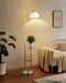 Lightdot 68IN Floor Lamp with Table, Mid Century Modern Standing Lamps Storage
