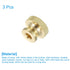 uxcell 3Pcs M8 Knurled Thumb Nuts, Brass High Head Round Knobs Fasteners for 3D Printer Parts, Machine Tools