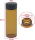 JIUWU 24 Pack 30ml (1 Oz) Brown Glass Sample Vials, Liquid Bottles with Screwcap for Travel