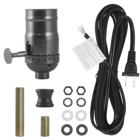 Asjeumt Lamp Rewire Kit Lamp Socket Replacement Kits 12 Foot Matching Cord Plug