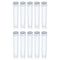 PATIKIL 10mL Plastic Test Tubes, 10 Pack Clear Screw Cap for Lab Laboratory Science