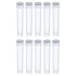 PATIKIL 10mL Plastic Test Tubes, 10 Pack Clear Screw Cap for Lab Laboratory Science