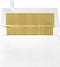 LUXPaper Square Foil Lined Invitation Envelopes | Peel & Press | 6 1/2" x 6 1/2" | White w/Gold LUX Lining | 60lb. Text | 50 Qty by LUXPaper
