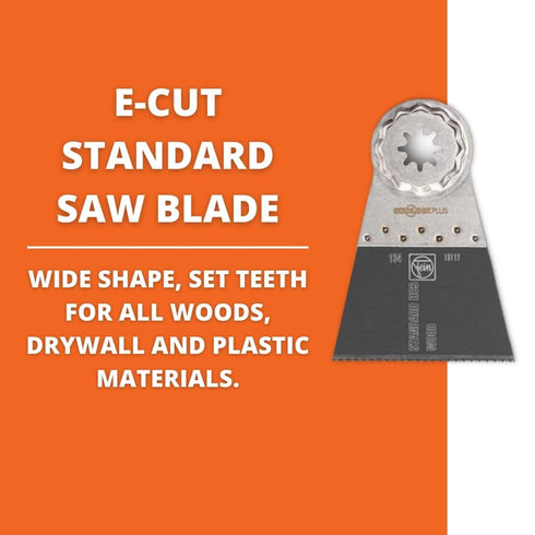 Fein StarLock Plus E-Cut Standard Oscillating Saw Blade, 2-1/2" Width for Wood, Drywall, Plastics, Fits Most Multitools