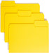 Smead SuperTab File Folder, Letter Size, Yellow, 100 per Box, 1/3-Cut Tab