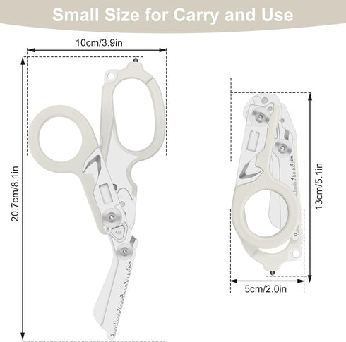 6 1 in trauma shears, folding emergency shear, Outdoor Camping Tools, Seat Belt Cutter, Oxygen Cylinder Wrench