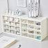 Mini Desktop Drawer Box, 12 Compartments Plastic Desk Organizer for Office, School, Jewelry Storage